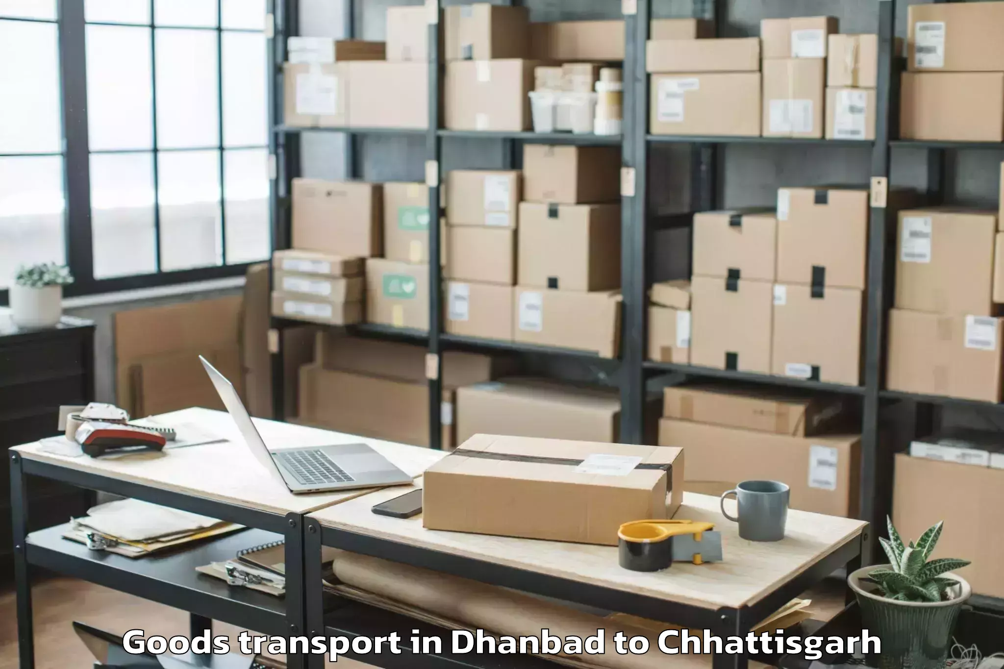 Discover Dhanbad to Pamgarh Goods Transport